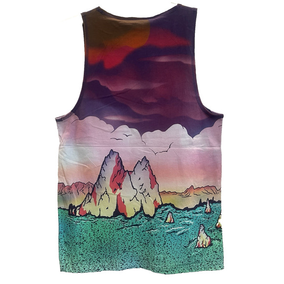 Marc Jacobs Men's Tank Top XS Mars Red Multi 💚NEW💚Retail $98 Soft Cotton - Picture 2 of 6